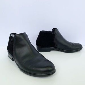 Naot Black Two-Tone Ankle Boots